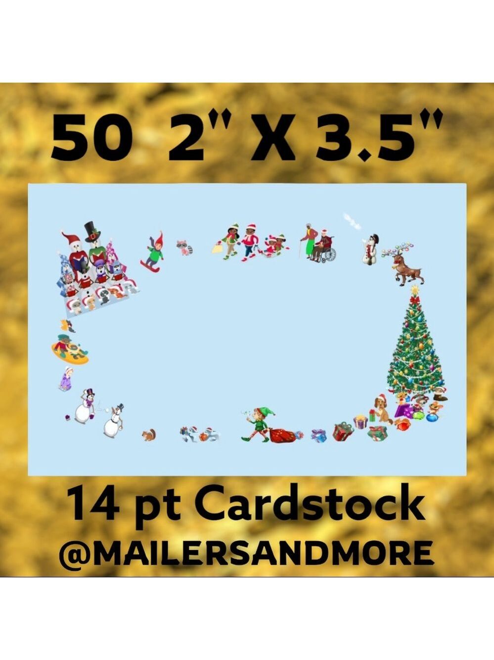 50 Christmas Village Characters Thank You Cards. PRICE IS FIRM